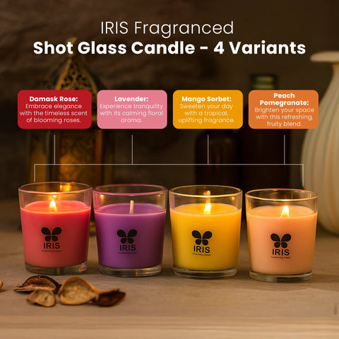 IRIS Fragranced Shot Glass Candle - 4 Variants