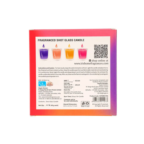IRIS Fragranced Shot Glass Candle - 4 Variants