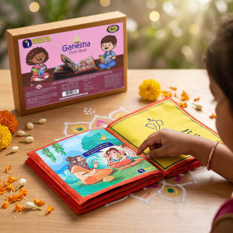 Ganesha Cloth Book for Kids (Washable and Reusable)