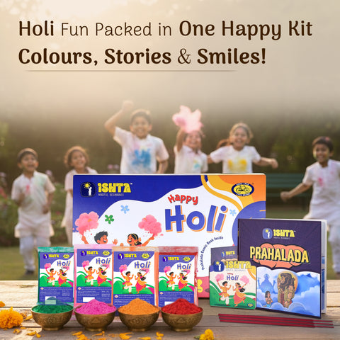 Ishta Happy Holi Kit for Kids | Colors, Stories & Tradition