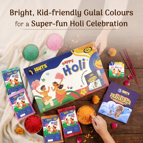 Ishta Happy Holi Kit for Kids | Colors, Stories & Tradition