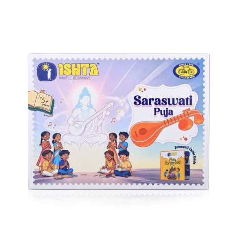Saraswati Puja Kit for Kids - Inspiring Learning, Wisdom & Devotion (Aged 4+)