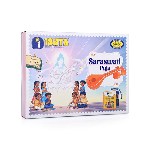 Saraswati Puja Kit for Kids - Inspiring Learning, Wisdom & Devotion (Aged 4+)