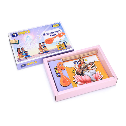 Saraswati Puja Kit for Kids - Inspiring Learning, Wisdom & Devotion (Aged 4+)