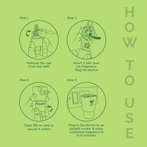 IRIS Jasmine Mist Fragrance Plug On | Lasts Up to 60 Days