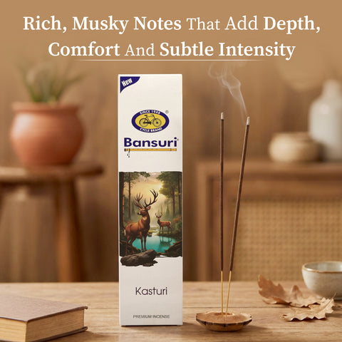 Bansuri Kasturi Agarbathi | Musk Incense for Puja & Calm
