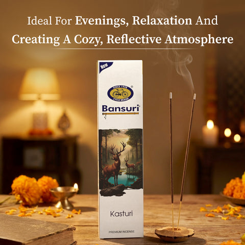 Bansuri Kasturi Agarbathi | Musk Incense for Puja & Calm