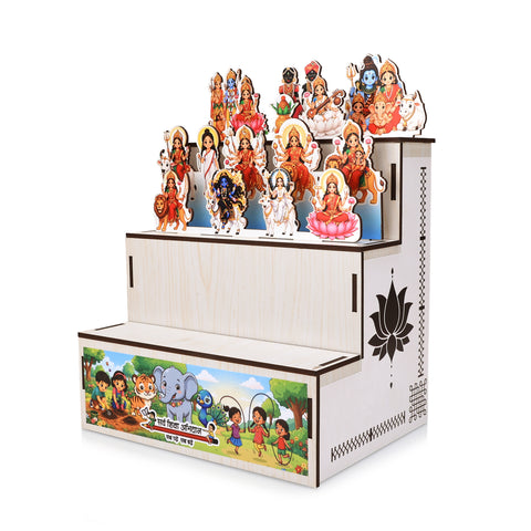 Dasara Doll Stand for Kids 10+ Years | 3-Step DIY Navratri Golu Display Kit