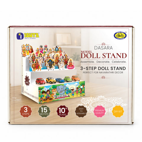 Dasara Doll Stand for Kids 10+ Years | 3-Step DIY Navratri Golu Display Kit