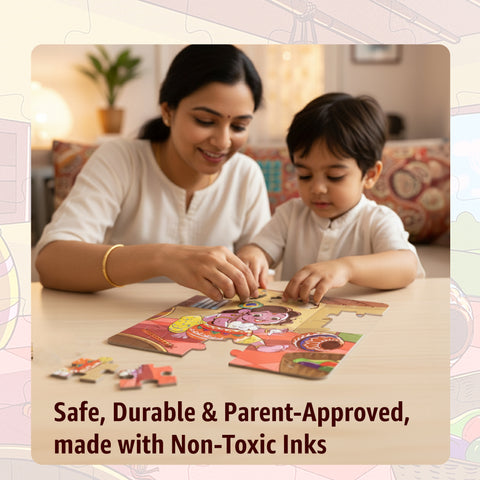 Kids Jigsaw Puzzle - Krishna with Cow | Fun, Focus & Devotion | Tiny Flute Puzzle