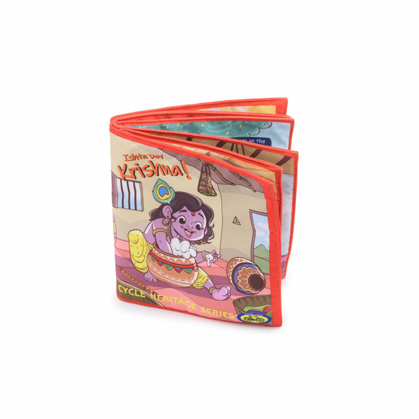 Sri Krishna Cloth Book for Kids (Washable and Reusable)