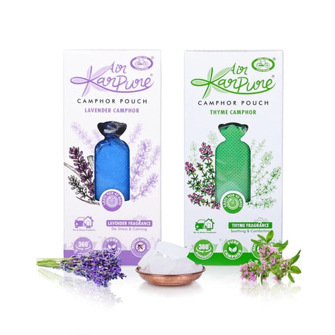 Camphor Pouch Combo Thyme & Lavender Fragrance Air Freshener Diffuser (2 x 60 g)