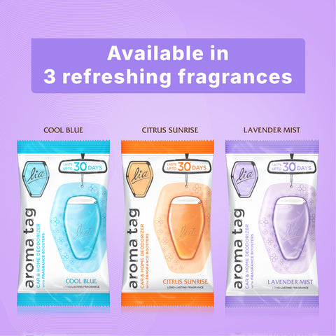 Lavender Mist Aroma Tag | Spill-Free Freshness Anywhere
