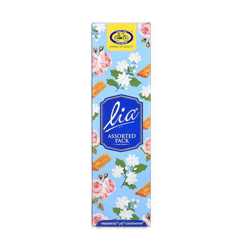 Lia Assorted Agarbatti Pack - Prime Rose, Jas, Chandanam, | Premium Incense Sticks