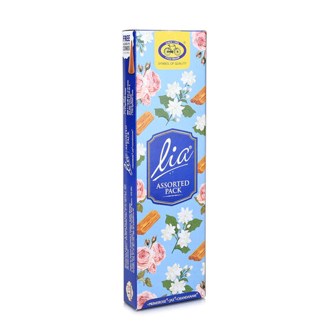 Lia Assorted Agarbatti Pack - Prime Rose, Jas, Chandanam, | Premium Incense Sticks
