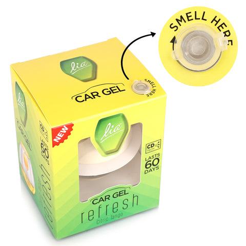 Lia Dashboard Gel Car Freshener - Citric Tango