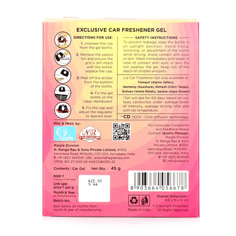 Lia Dashboard Gel Car Freshener - Mango Caramel