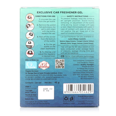 Lia Dashboard Gel Car Freshener - Sea Shore