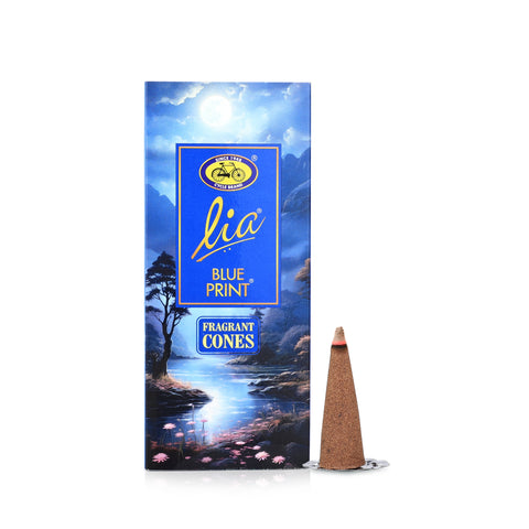 Blue Print Pack of 3 Incense Cones - Lia Connoisseur Series