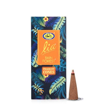 Rain Forest Pack of 3 Incense Cones - Lia Connoisseur Series
