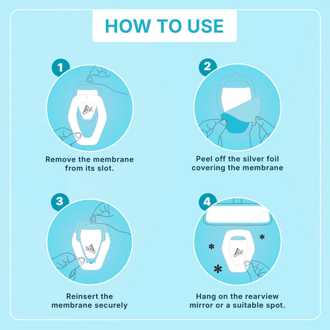 Cool Blue Car Aroma Tag Spill-Free Freshness up to 30 days