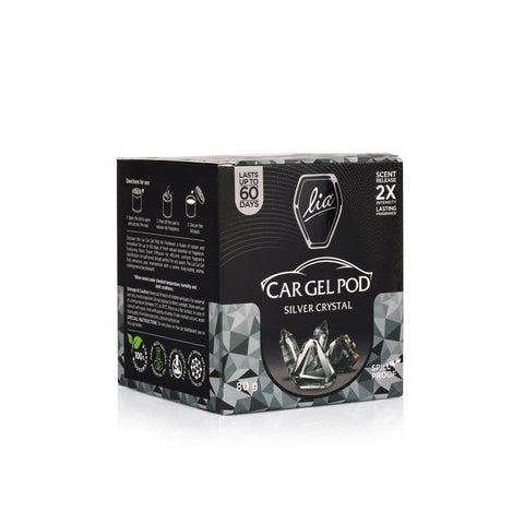 Silver Crystal Car Gel Pod | Transform Your Drive with Luxury Fragrance