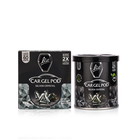 Silver Crystal Car Gel Pod | Transform Your Drive with Luxury Fragrance