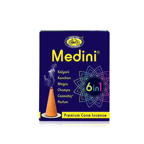 Medini 6 in 1 Premium Incense Cones – Natural, Charcoal-Free for Daily Rituals