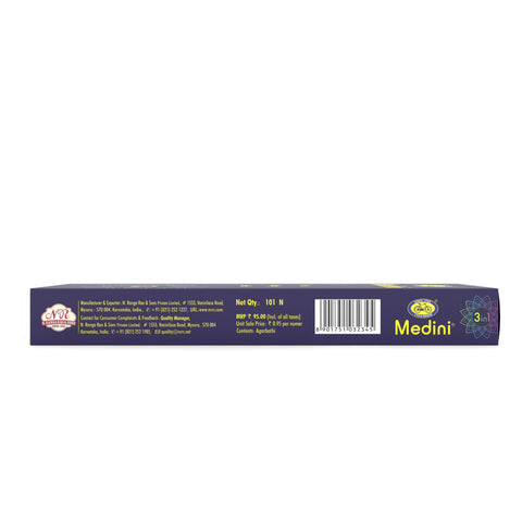 Medini Three in One Agarbatti | Floral, Woody & Sandalwood Assorted Incense Pack