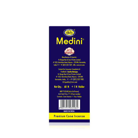 Medini 6 in 1 Premium Incense Cones – Natural, Charcoal-Free for Daily Rituals