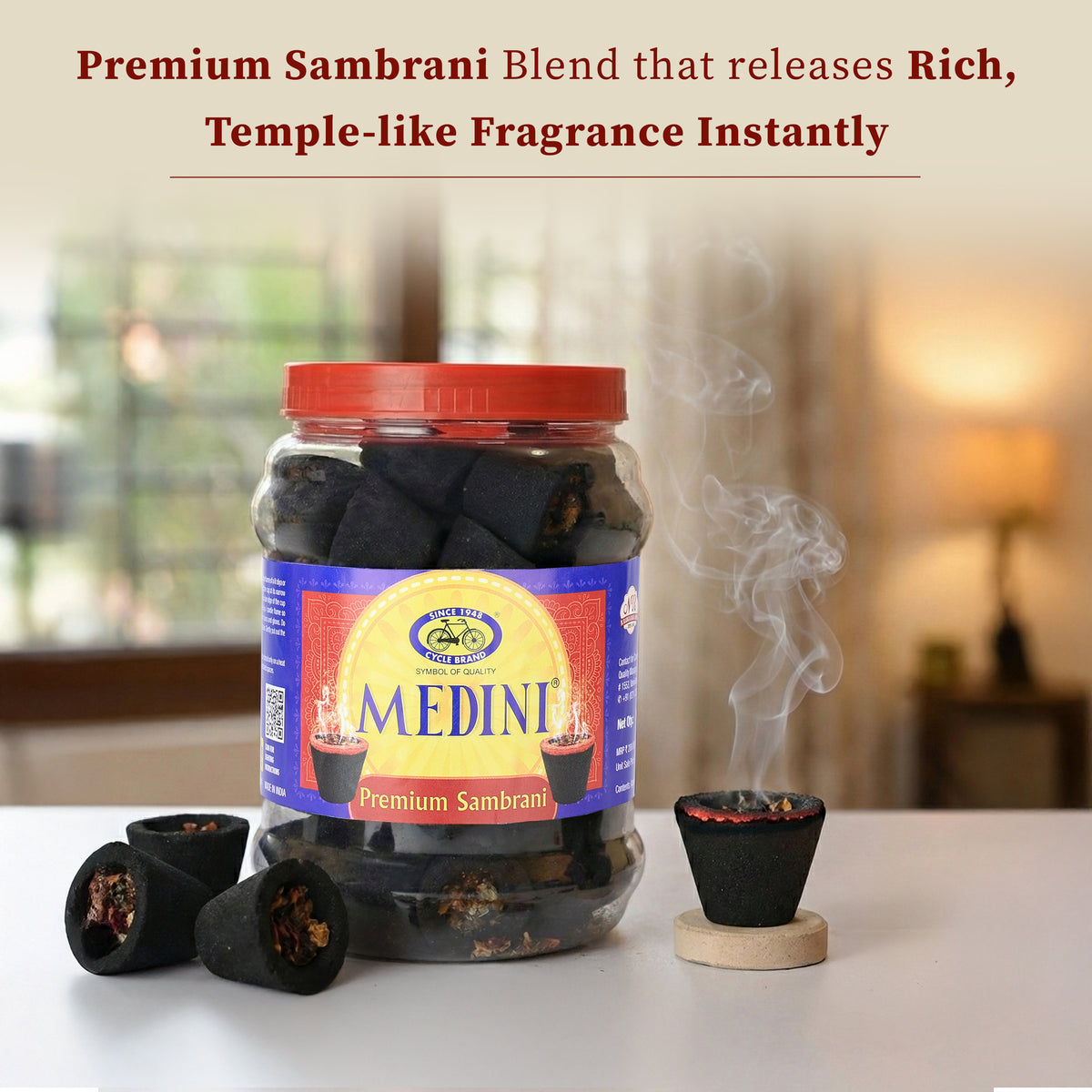 Medini Cup Sambrani - Natural Temple Fragrance – Cycle.in