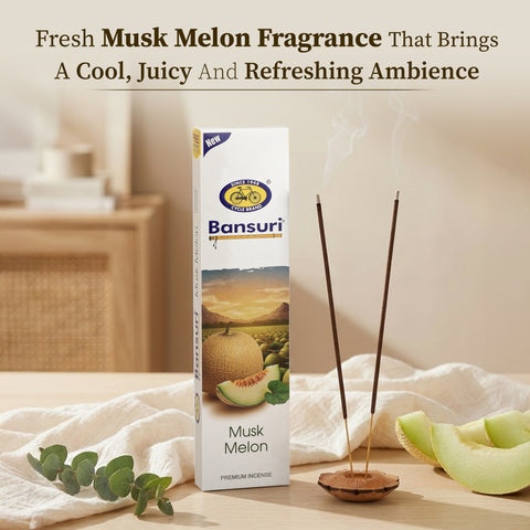 Bansuri Musk Melon Agarbathi | Juicy Fruity Incense Sticks