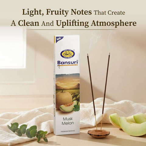 Bansuri Musk Melon Agarbathi | Juicy Fruity Incense Sticks