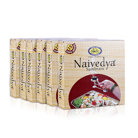 Naivedya Cup Sambrani Combo Pack of 6 (15 N per pack)