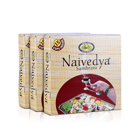 Naivedya Cup Sambrani Combo Pack of 3 (15 N per pack)