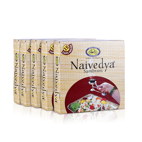 Naivedya Cup Sambrani Combo Pack of 5 (15 N per pack)