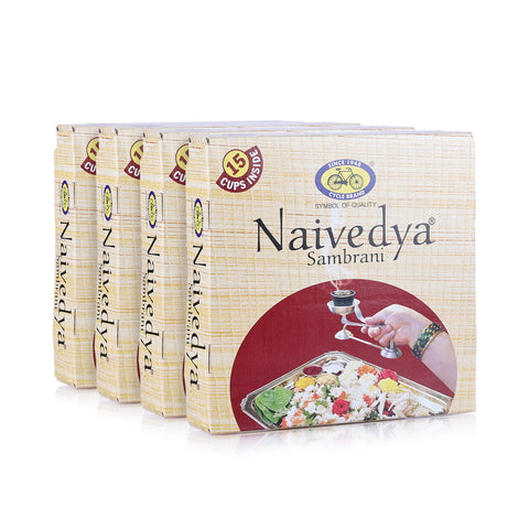 Naivedya Cup Sambrani Combo Pack of 4 (15 N per pack)