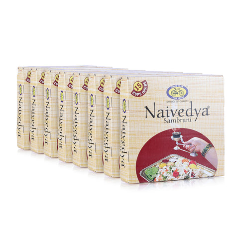 Naivedya Cup Sambrani Combo Pack of 8 (15 N per pack)