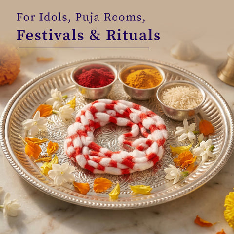 Navin Gajje Vastra - Pack of 5 | Cotton Garland for Gods