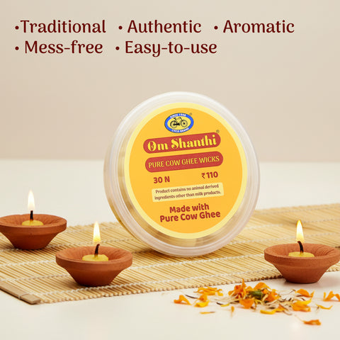 Pure Cow Ghee Wicks (30N)