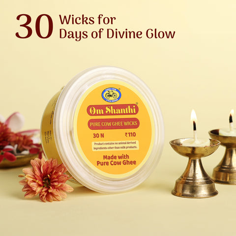 Pure Cow Ghee Wicks (30N)