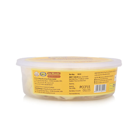 Om Shanthi Cow Ghee Wicks for Puja - Pack of 3