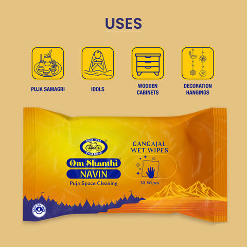 Gangajal Wet Wipes – Instant, Natural & Holy Cleaning for Puja Purity