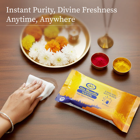 Gangajal Wet Wipes – Instant, Natural & Holy Cleaning for Puja Purity