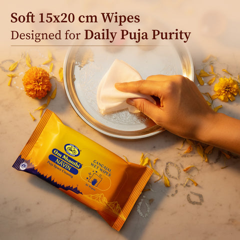 Gangajal Wet Wipes – Instant, Natural & Holy Cleaning for Puja Purity