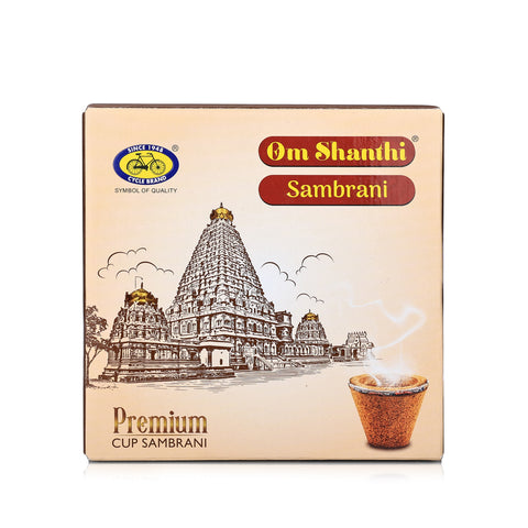Om Shanthi Premium Cup Sambrani | Dhoop Cups for Puja & Home