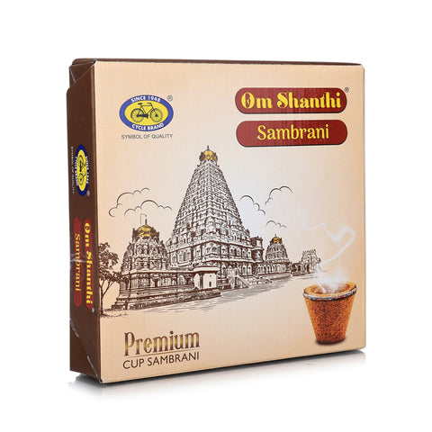 Om Shanthi Premium Cup Sambrani | Dhoop Cups for Puja & Home