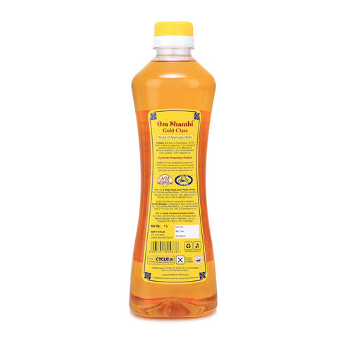 Om Shanthi Gold Class Ayurvedic Puja Oil | 1 L