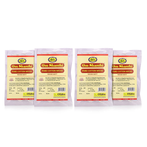 Mogra Watt (Pack of 4) | Ready-to-Light Pure Cotton Wicks