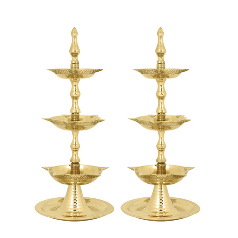 Brass 3 Step Kerala Inauguration Diya